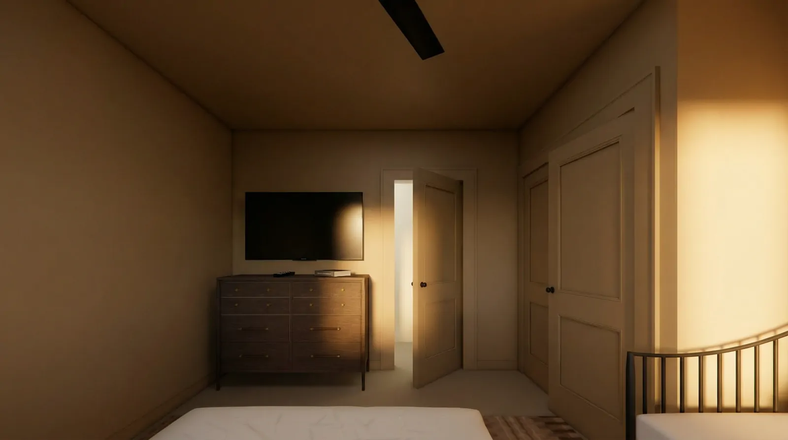 Traverse City Lake House: rendered hallway