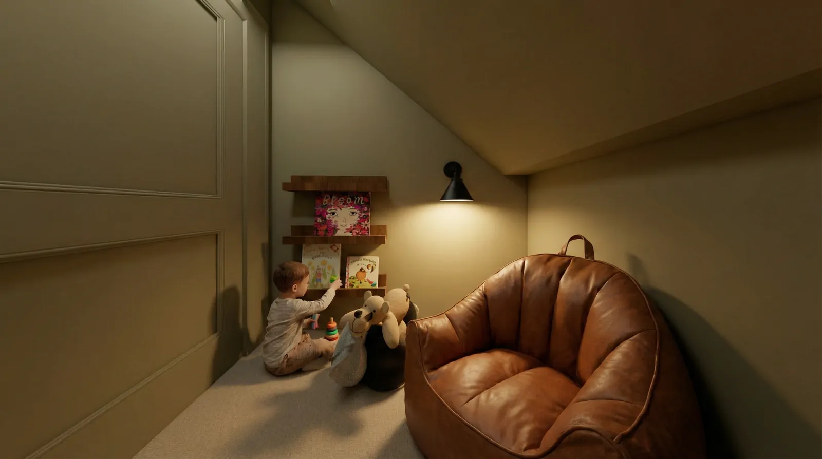 Traverse City lake house: 21 kid s playroom view 2